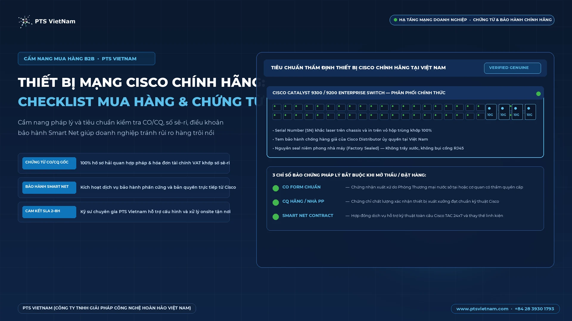 Thiết bị mạng Cisco chính hãng và checklist chứng từ cho bộ phận mua hàng